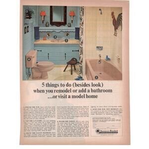American Standard Advertisement 1964 Bathroom Fixture Home Improvement MCM VTG